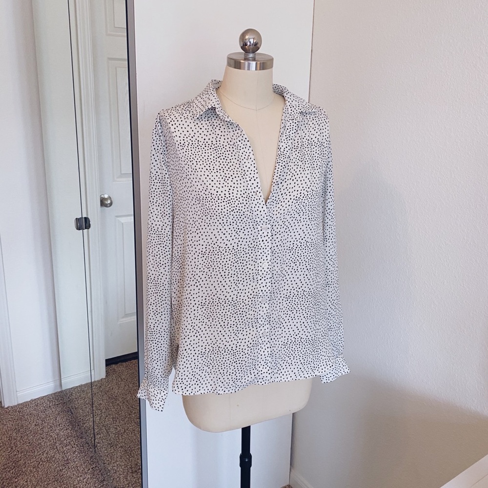 Black and white H&M‎ blouse